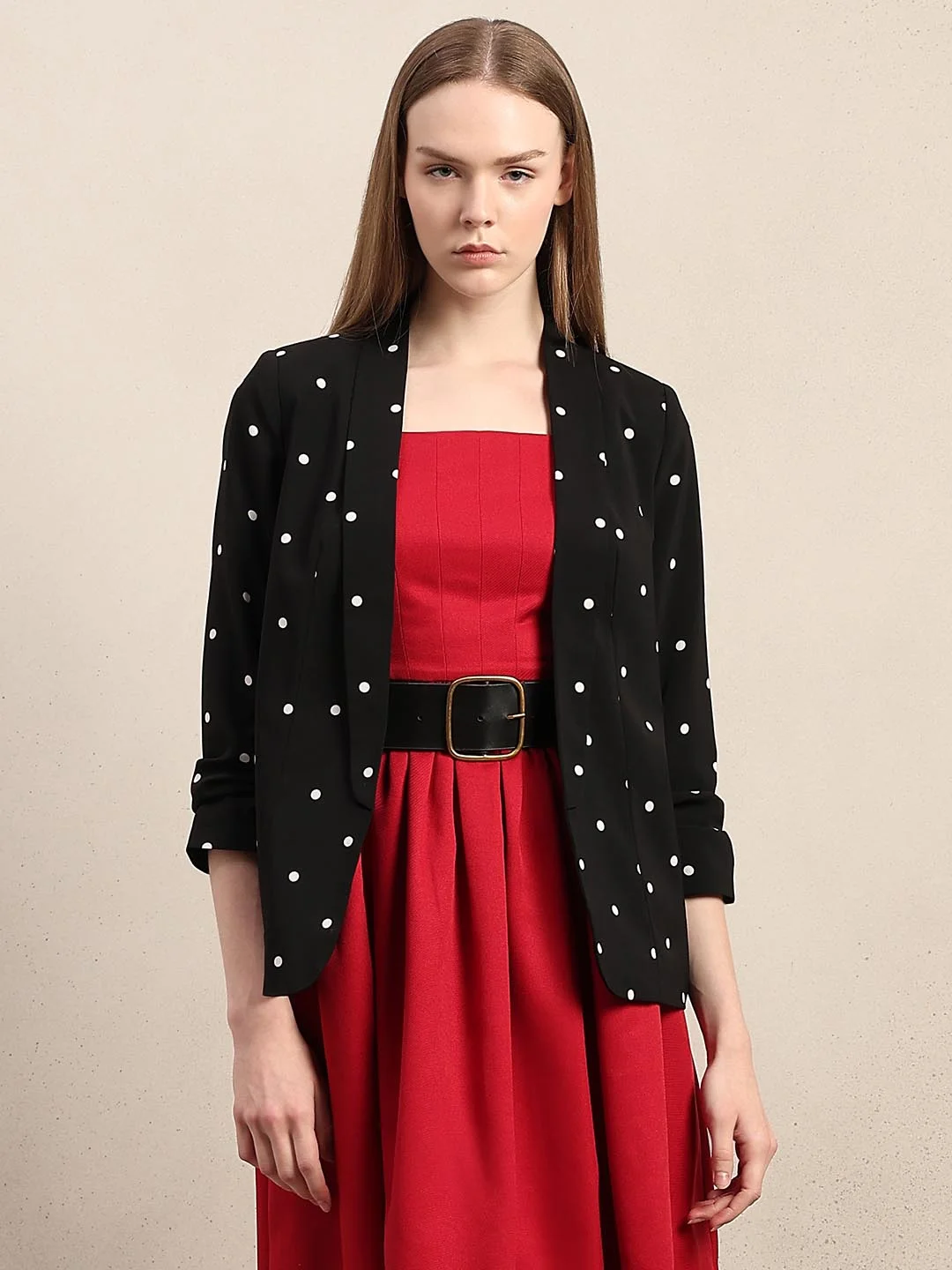 Black Polka Dot Blazer image 2