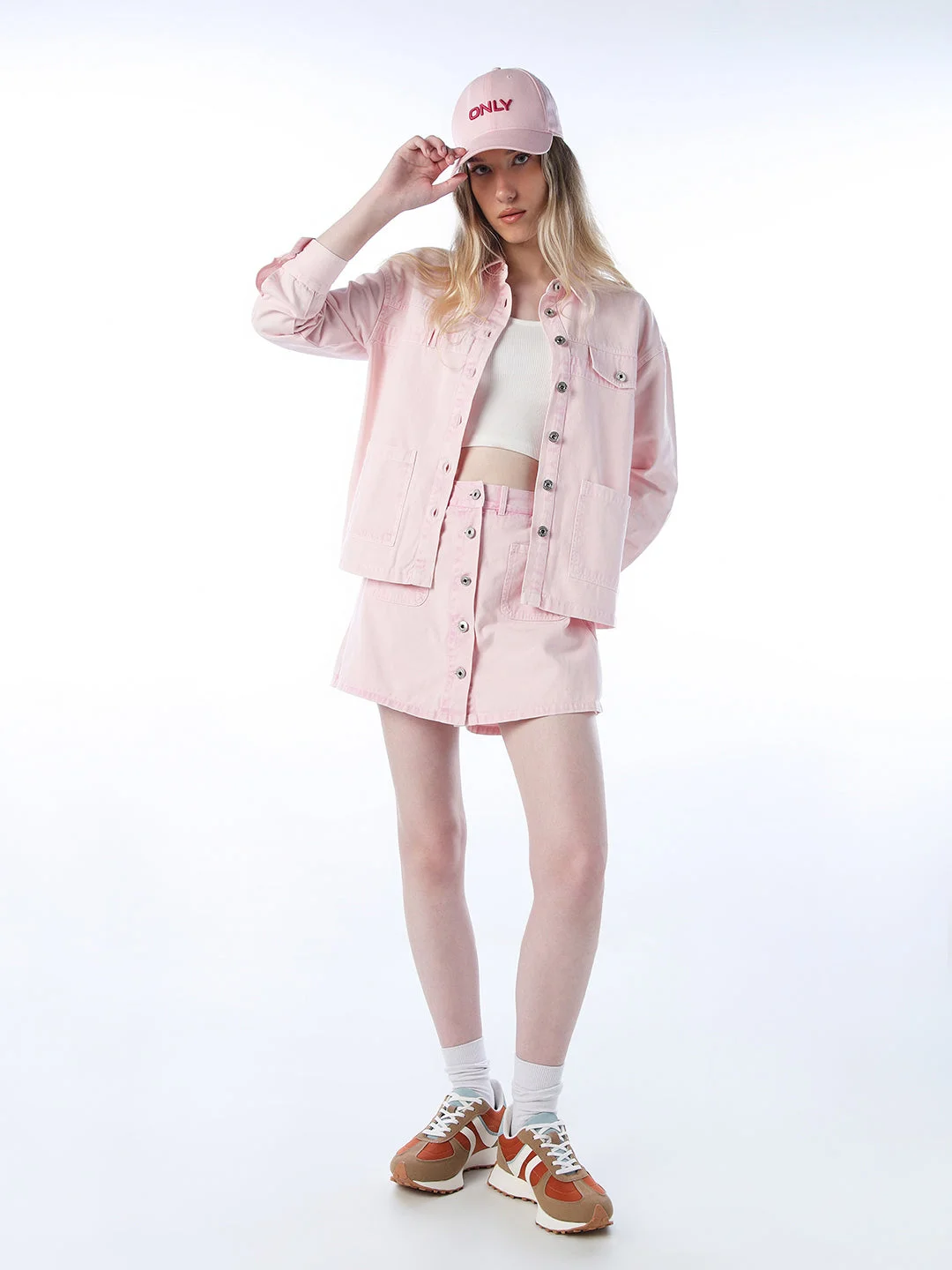 Vintage Washed Denim Skort image 1