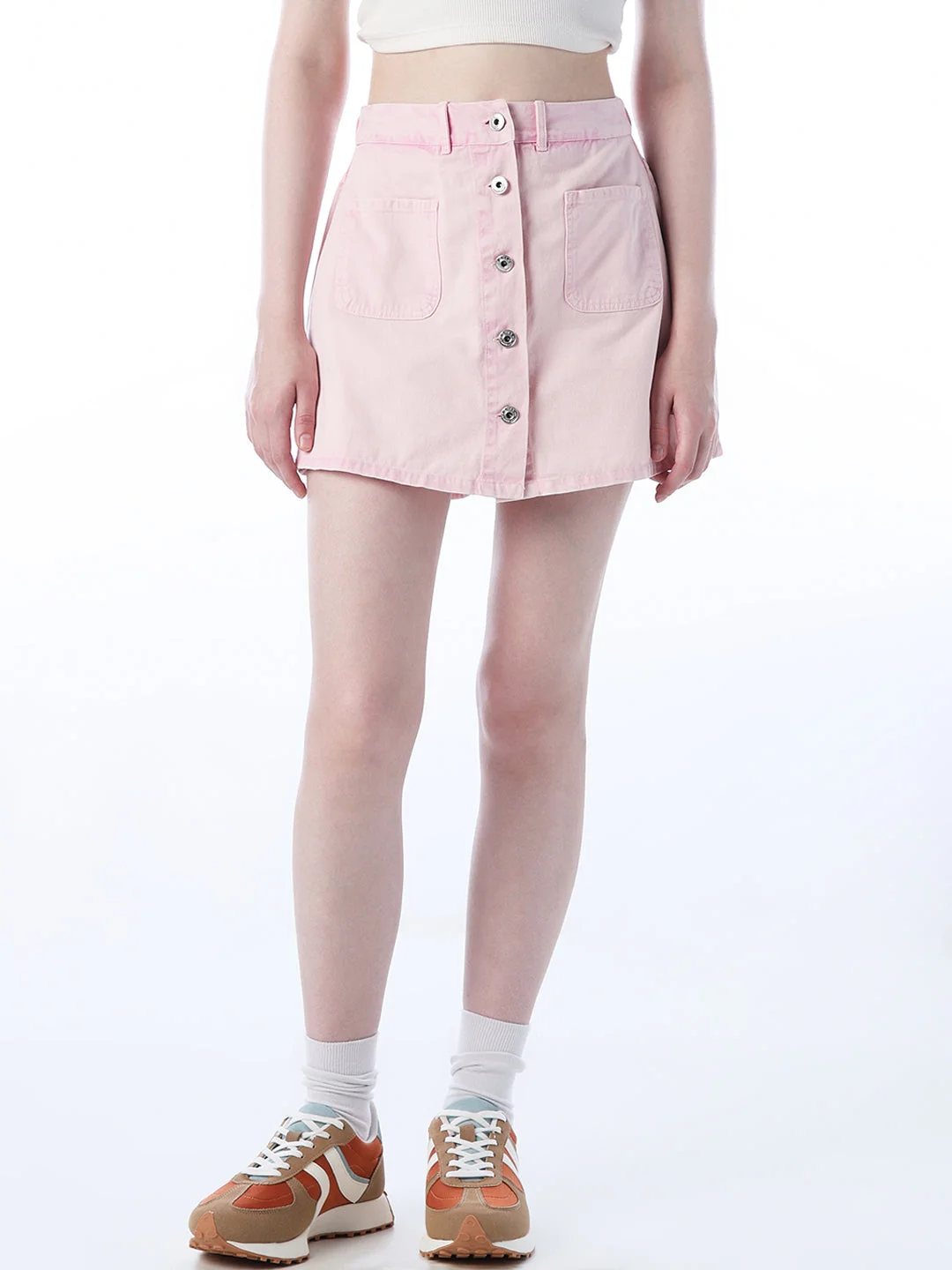 Vintage Washed Denim Skort image 2