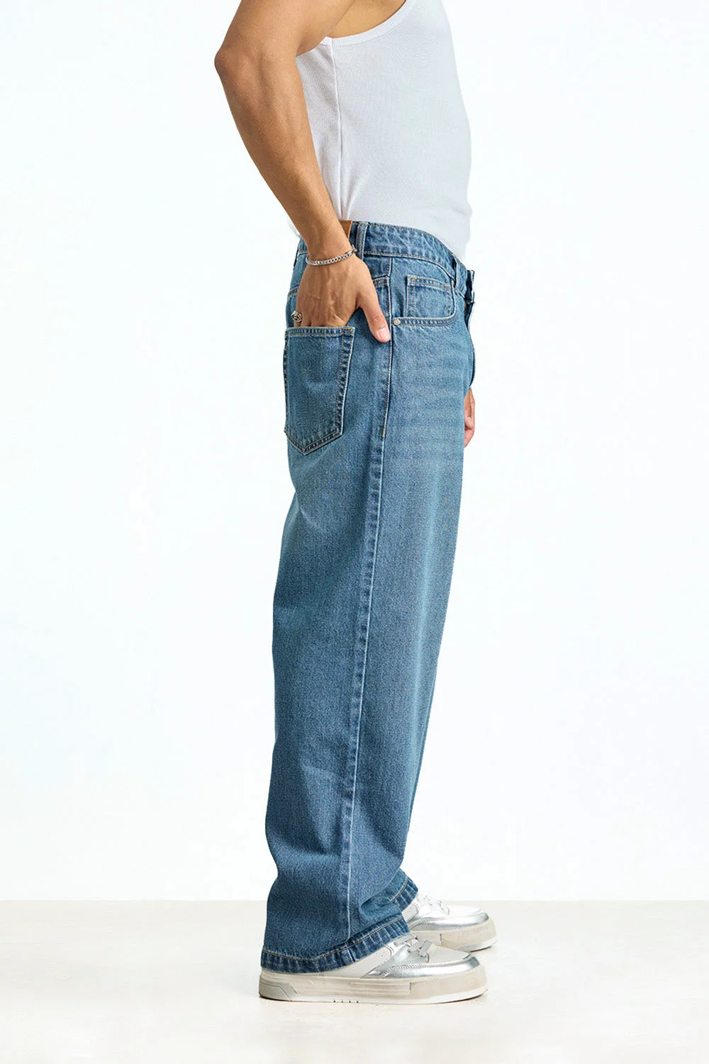Blue Washed Out Jeans image 2